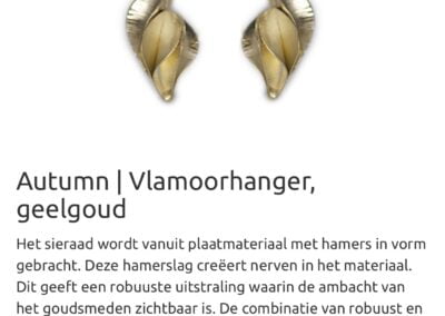 Autumn Goud Oorhangers Janneke de Bruin